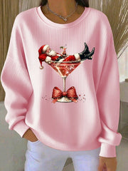 Women's Santa Claus Printed Tops
