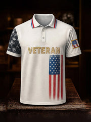 Men's Red Friday Veteran Print Casual Top