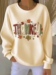 Women's Thanksgiving Print Casual Sweatshirt