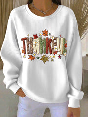 Women's Thanksgiving Print Casual Sweatshirt