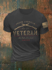 Men's Proud American Veteran short sleeves t-shirt