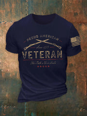 Men's Proud American Veteran short sleeves t-shirt