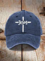 Unisex Jesus Cross Faith Print Hat