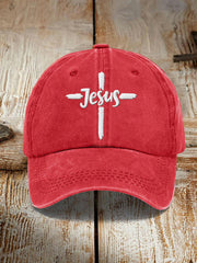 Unisex Jesus Cross Faith Print Hat