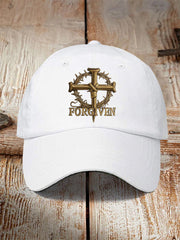 Unisex Forgiven Cross Faith Print Hat