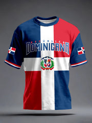 Men's Dominican Republic Inspired Print T-Shirt
