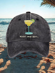 Unisex Vacation Beach Style Margs Lover Printed Hat