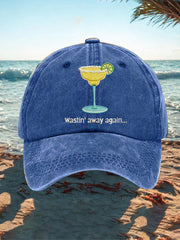 Unisex Vacation Beach Style Margs Lover Printed Hat