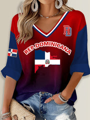 Women's Baseball Print Casual T-Shirt