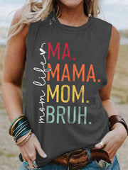 Women's Funny Ma Mama Mom Bruh Mother's Day Gift Casual Tank Top