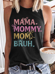 Women's Funny Mama Mommy Mom Bruh Mother's Day Gift Casual Vest