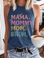Women's Funny Mama Mommy Mom Bruh Mother's Day Gift Casual Vest