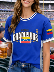 Women's Venezuelan Baseball short-sleeved T-shirt