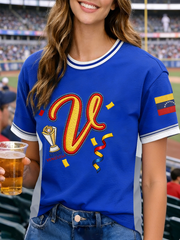 Women's Venezuelan Baseball short-sleeved T-shirt
