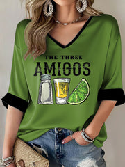 Women's Mexico Art Cinco De Mayo Printed Casual Tops