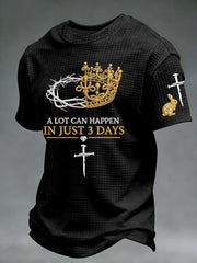 Men's A Lot Can Happen In 3 Days Waffle Short Sleeve Tee