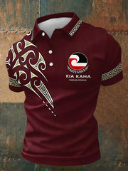 Men's Maori Art NZ Printed Casual Tops