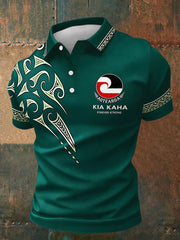 Men's Maori Art NZ Printed Casual Tops