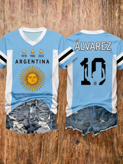 Women's Argentine Football Short-sleeved T-shirt