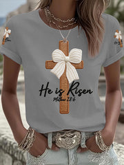 Women's He Is Risen Printed T-shirt