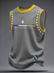 Unisex Bosnia Football Lover ZMAJEVI Printed Vest