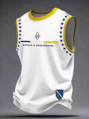 Unisex Bosnia Football Lover ZMAJEVI Printed Vest