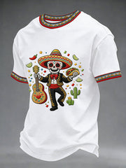 Men's Cinco De Mayo Print Short-Sleeve O-neck T-shirt