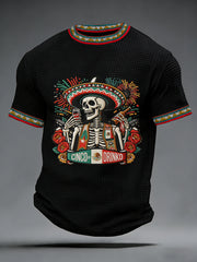 Men's Cinco De Mayo Print Waffle Short-Sleeve T-shirt