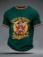 Men's Cinco De Mayo Print Waffle Short-Sleeve T-shirt