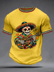 Men's Cinco De Mayo Print Waffle Short Sleeve T-shirt