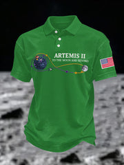 Men's Artemis II 2026 Print Casual Polo