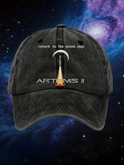 Unisex Artemis II 2026 Return To The Moon For All Humanity Print Hat