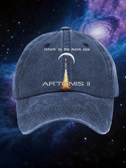 Unisex Artemis II 2026 Return To The Moon For All Humanity Print Hat
