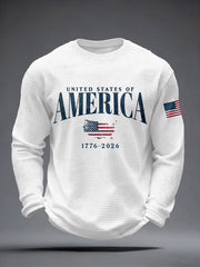 Men's America 1776-2026 Waffle Long-Sleeve T-Shirt