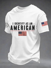 Men's I Identify As An American Casual Patriot Tee