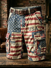 Men's USA 1776-2026 Printed Casual Shorts