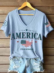 Women's America 1776-2026 V-Neck T-Shirt