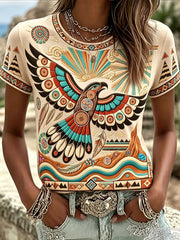 Women's Native Animal Art Print T-Shirts
