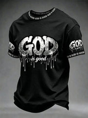 Men's Christian God Is Good Cross Short Sleeve T-shirt