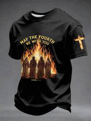 Men's May The Fourth Be With You Movie Inspired Faith T-shirt