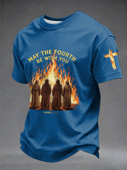 Men's May The Fourth Be With You Movie Inspired Faith T-shirt