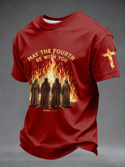 Men's May The Fourth Be With You Movie Inspired Faith T-shirt