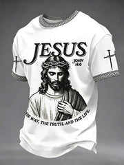 Men's Christian Jesus The Way The Truth The Life Print Tee
