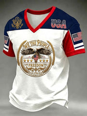 Men's We The People Freedom Printed V-neck T-shirt