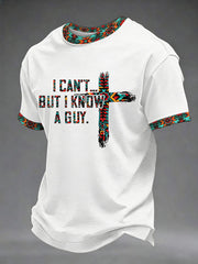 Men's "I Can't But I Know A Guy" Printed Casual T-Shirt