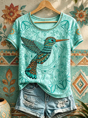 Women's Native Hummingbird Art T-Shirts
