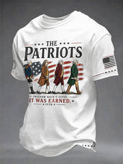 Men's Funny 4th of July Print T-shirt