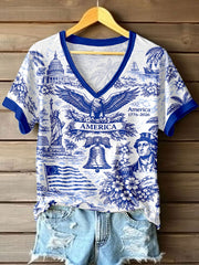 Women's America 1776-2026 V-Neck T-Shirt