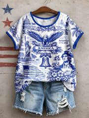 Women's America 1776-2026 Cotton Linen Shirt
