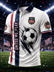 Men's Gift For Soccer Fans Print Casual Polo